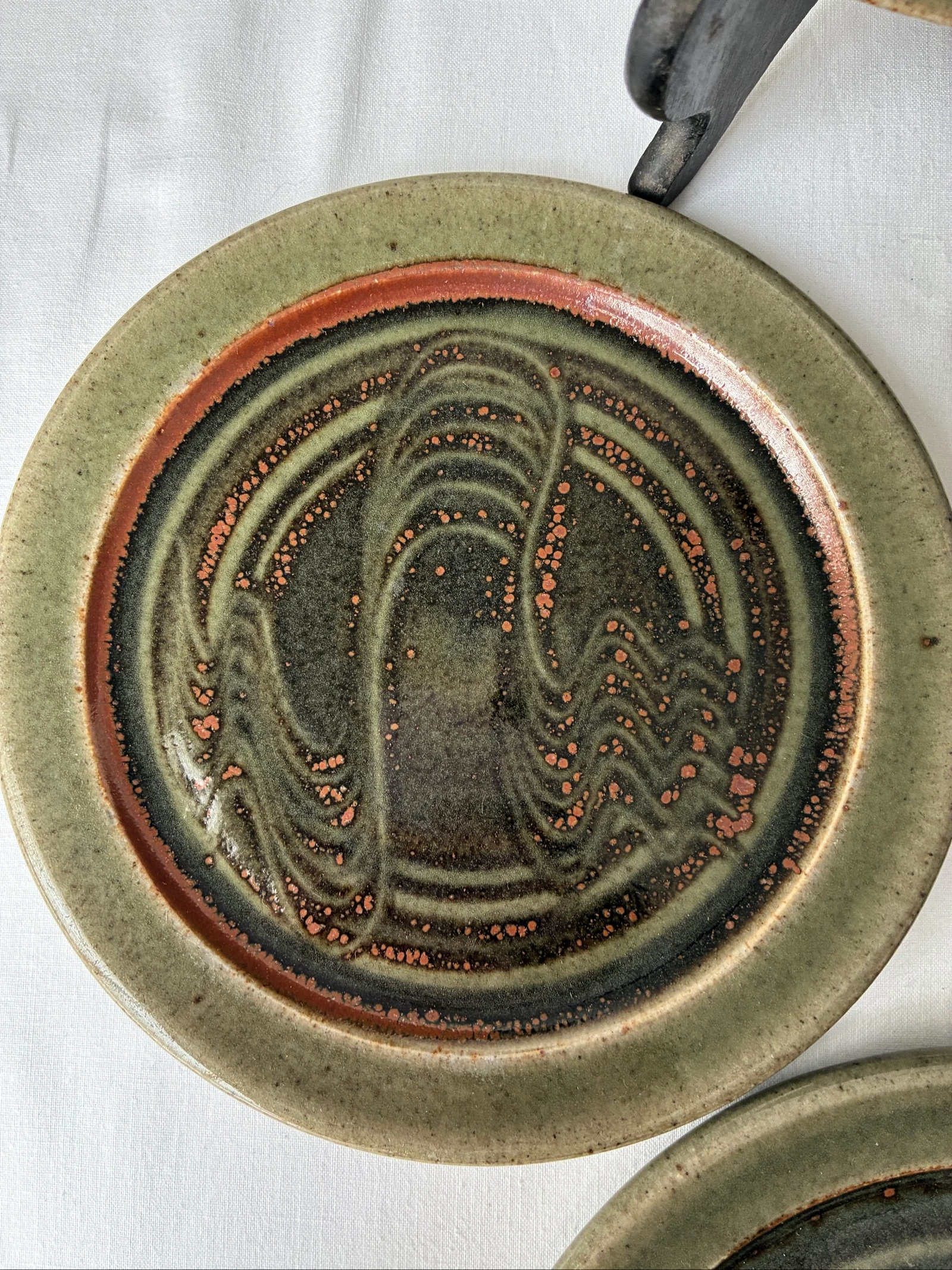 Vintage Studio Pottery Keramiek Service - 4 pièces - Vert/Brun – photo 4